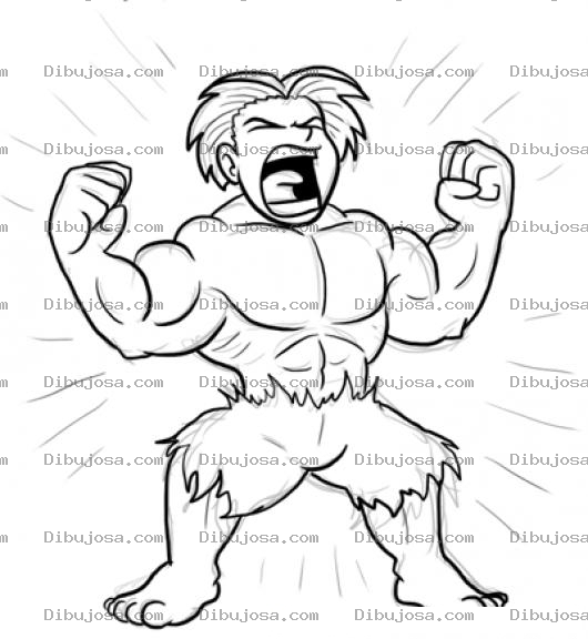 Dibujo para colorear Dibujo De Hombre Musculoso Para Pintar Y Colorear Musculos Grandes