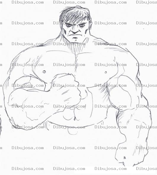 Dibujo para colorear Dibujo De Hulk Para Pintar Y Colorear