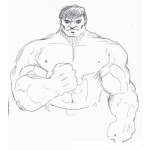 Dibujo para colorear Dibujo De Hulk Para Pintar Y Colorear