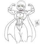 Dibujo para colorear Dibujo De Super Mujer Para Pintar Y Colorear