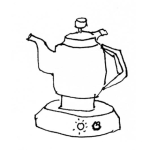 Dibujo para colorear Dibujo De Tetera Electrica Para Pintar Y Colorear