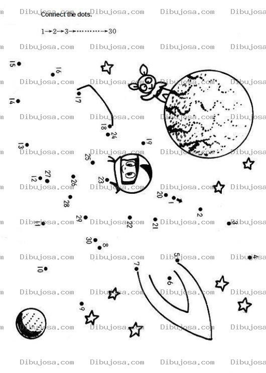 Dibujo para colorear Conecta treinta puntos para completar la figurita