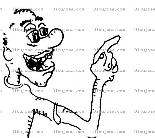 Dibujo para colorear Dibujo De Borracho Boca Mal Oliente Para Pintar Y Colorear
