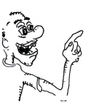 Dibujo para colorear Dibujo De Borracho Boca Mal Oliente Para Pintar Y Colorear
