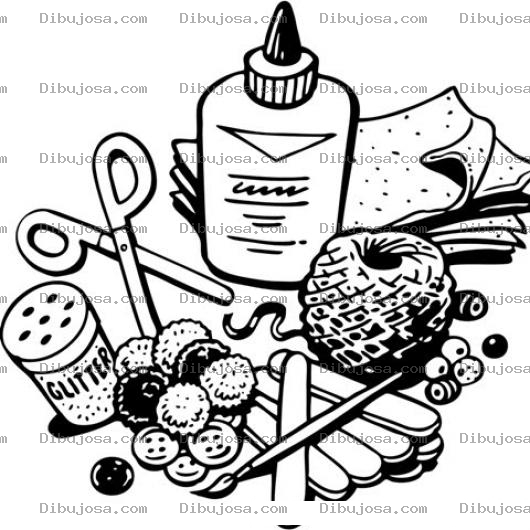 Dibujo para colorear Dibujo De Material Para Manualidades