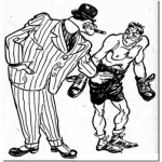 Dibujo para colorear Dibujo De Boxeador Con Su Manager Promotor Y Apoderado Para Pintar Y Colorear