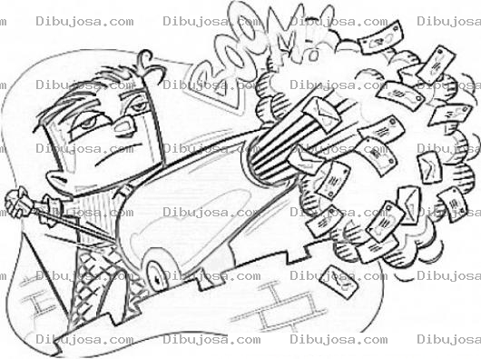 Dibujo para colorear Dibujo De Spamer Para Pintar Y Colorear Bombazo De Spam Y Envio Masivo De Correos Electronicos O Email Marketing Para Pintar Y Colorear