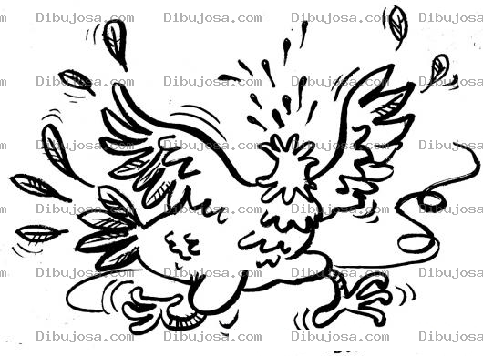 Dibujo para colorear Dibujo De Gallina Decapitada Corriendo Sin Cabeza Para Pintar Y Colorear