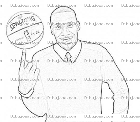 Dibujo para colorear Stoudemire.com Coloring Page Dibujo De Amare Stoudemire Jugador De Basketball De La Nba Para Pintar Y Colorear A Amar Estodemir