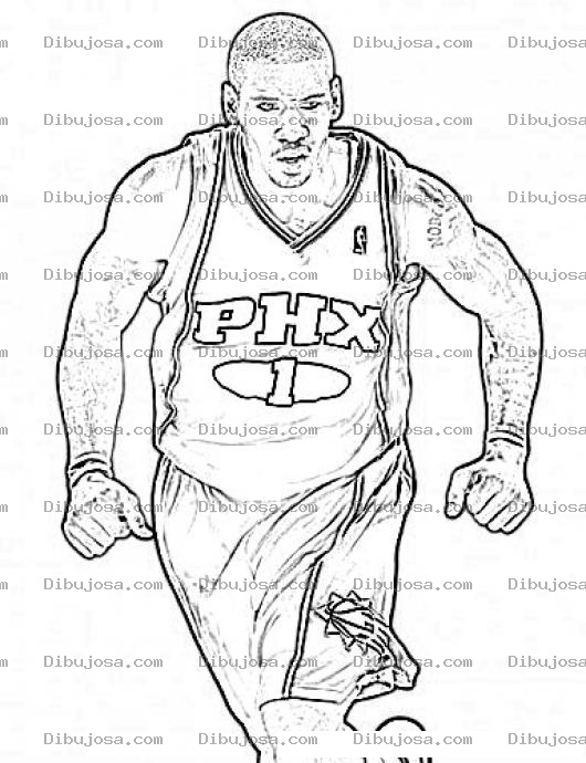 Dibujo para colorear Amarestoudemire Coloring Page Dibujo De Amare Stoudermire Para Pintar Y Colorear A Stoudemirestoudemire Jugador De La Nba