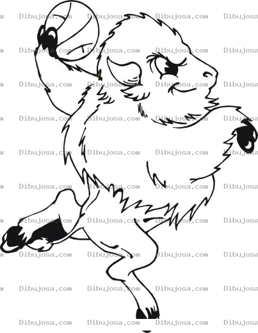 Dibujo para colorear Dibujo De Bufalo Basquetbolista Para Pintar Y Colorear Logo De Bufalos Para Un Equipo De Basketball