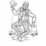 Dibujo para colorear Dibujo De Al Jolson Pintado Y Vestido De Negrito Para Pintar Y Colorear