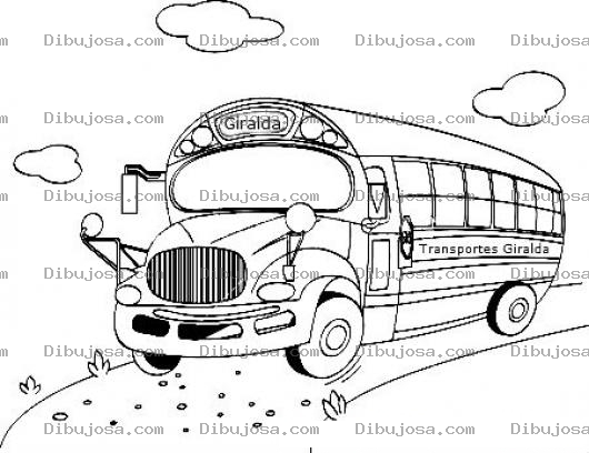 Dibujo para colorear Transportes Giralda Guatemala Jutiapa Dibujo De Bus De Tranpsortesgiralda Para Pintar Y Colorear