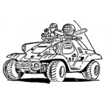 Dibujo para colorear Dibujo De Vehiculo Todo Terreno Para Pintar Y Colorear