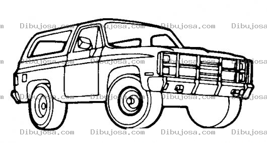 Dibujo para colorear Dibujo De Suburban Vieja Para Pintar Y Colorear