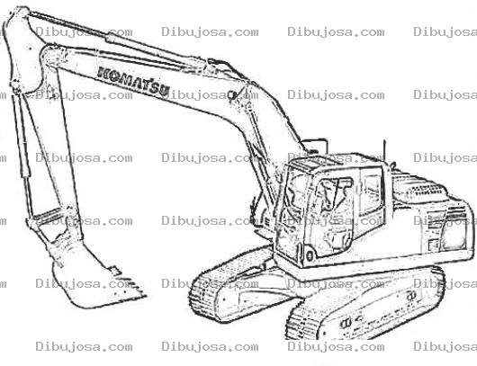 Dibujo para colorear Dibujo De Tractor Komatsu Para Pintar Y Colorear Komatsu Mano De Mica