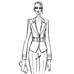 Dibujo para colorear Dibujo De Mujer Ejecutiva Vestida Con Traje Formal Para Pintar Y Colorear
