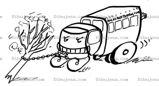 Dibujo para colorear Dibujo De Camion Encadenado Para Pintar Y Colorear