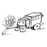 Dibujo para colorear Dibujo De Camion Encadenado Para Pintar Y Colorear