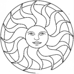 Dibujo para colorear Mandalas Para Colorear De Sol