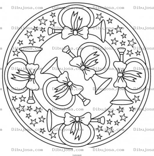 Dibujo para colorear Mandalas Para Colorear De Trompetas