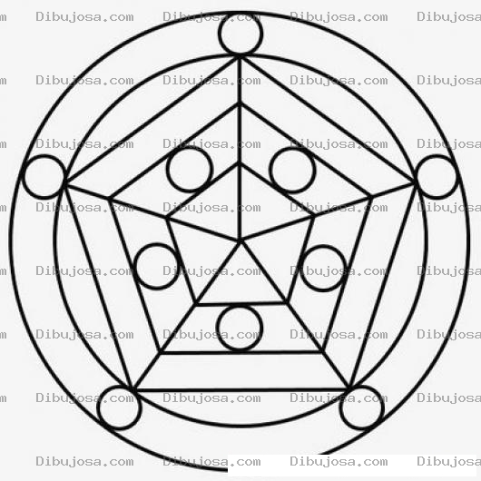 Dibujo para colorear Mandalas Para Colorear Pentagonos Y Circulos
