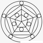 Dibujo para colorear Mandalas Para Colorear Pentagonos Y Circulos