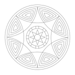 Dibujo para colorear Mandalas Para Colorear Estrellas De 8 Picos
