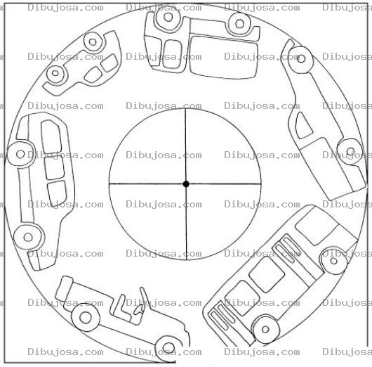 Dibujo para colorear Mandalas Para Colorear De Carritos