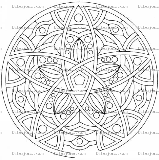 Dibujo para colorear Mandalas Para Colorear Estrella De Ovalos