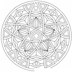 Dibujo para colorear Mandalas Para Colorear Estrella De Ovalos