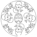 Dibujo para colorear Mandalas Para Colorear Pollitos En Cascarones