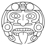 Dibujo para colorear Mandalas Para Colorear Estela Maya Geroglifico Y Cara De Los Mayas Y Aztecas
