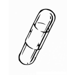 Dibujo para colorear Dibujo De Capsula De Medicina Para Pintar Y Colorear