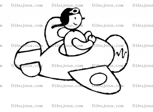 Dibujo para colorear Dibujo De Avioncito Descapotable Para Pintar Y Colorear
