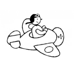 Dibujo para colorear Dibujo De Avioncito Descapotable Para Pintar Y Colorear