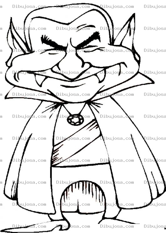 Dibujo para colorear Dibujo De Dracula Viejo Para Pintar Y Colorear