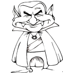 Dibujo para colorear Dibujo De Dracula Viejo Para Pintar Y Colorear