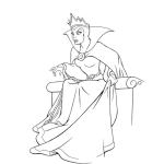 Dibujo para colorear Dibujo De La Bruja De Blanca Nieves Para Pintar Y Colorear