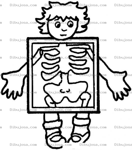 Dibujo para colorear Radiografia De Rayos X Del Cuerpo Humano Para Pintar Y Colorear