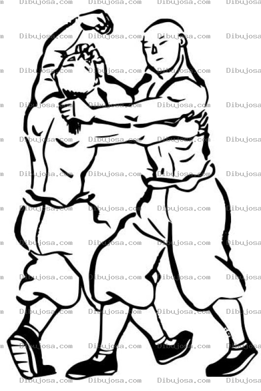 Dibujo para colorear Dibujo De Luchadores Para Pintar Y Colorear