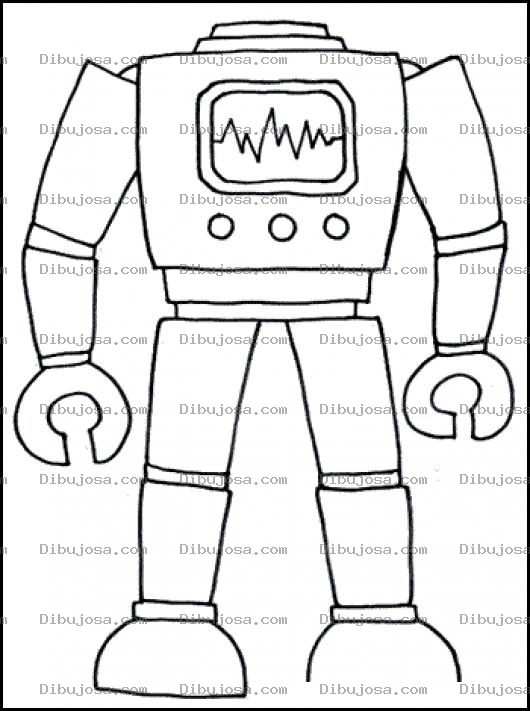Dibujo para colorear Dibujo De Robot Sin Cabeza Para Pintar Y Colorear