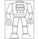 Dibujo para colorear Dibujo De Robot Sin Cabeza Para Pintar Y Colorear