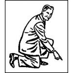 Dibujo para colorear Dibujo De Hombre Apuntando Al Piso Para Pintar Y Colorear