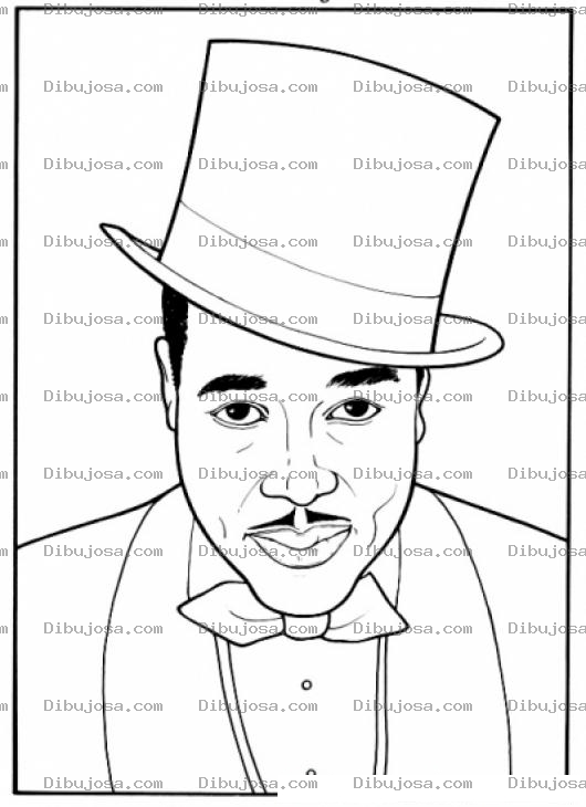 Dibujo para colorear Puttingontheritz.com Dibujo De Hombre Elegante Con Sombrero Fino Corbatin Y Saco Poniendose El Ritz O Puttin On The Ritz