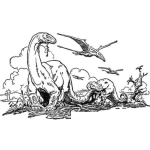 Dibujo para colorear Dibujo De Dinosaurios Para Pintar Y Colorear