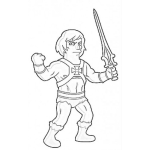 Dibujo para colorear Dibujo De Heman Simpson Para Pintar Y Colorear A He-man Con Cara De Los Simpsons