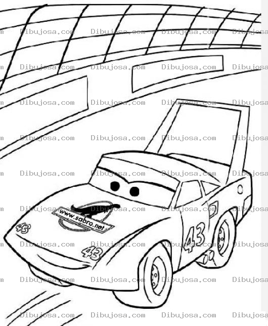 Dibujo para colorear Carrocars Dibujo De Carro Cars Rojo Para Pintar Y Colorear Carritos De Carrera