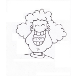 Dibujo para colorear Dibujo De Mujer Colocha Riendose Para Pintar Y Colorear