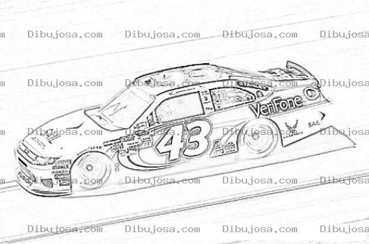 Dibujo para colorear Talladega Dibujo De Carro De Nascar Talladega Para Pintar Y Colorear